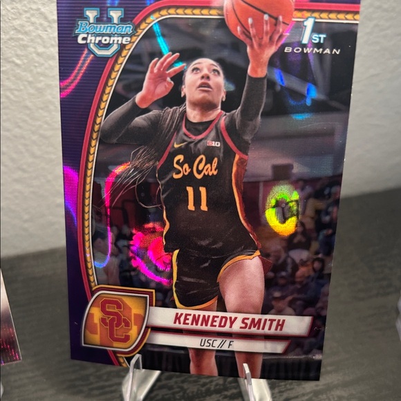 USC Women’s bball lot aqua refractor numbered, auto, purple lava Topps Bowman U - Picture 4 of 8